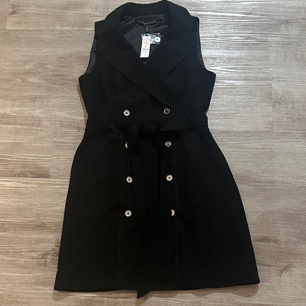 NWT White House Black Market Belted Trench Dress